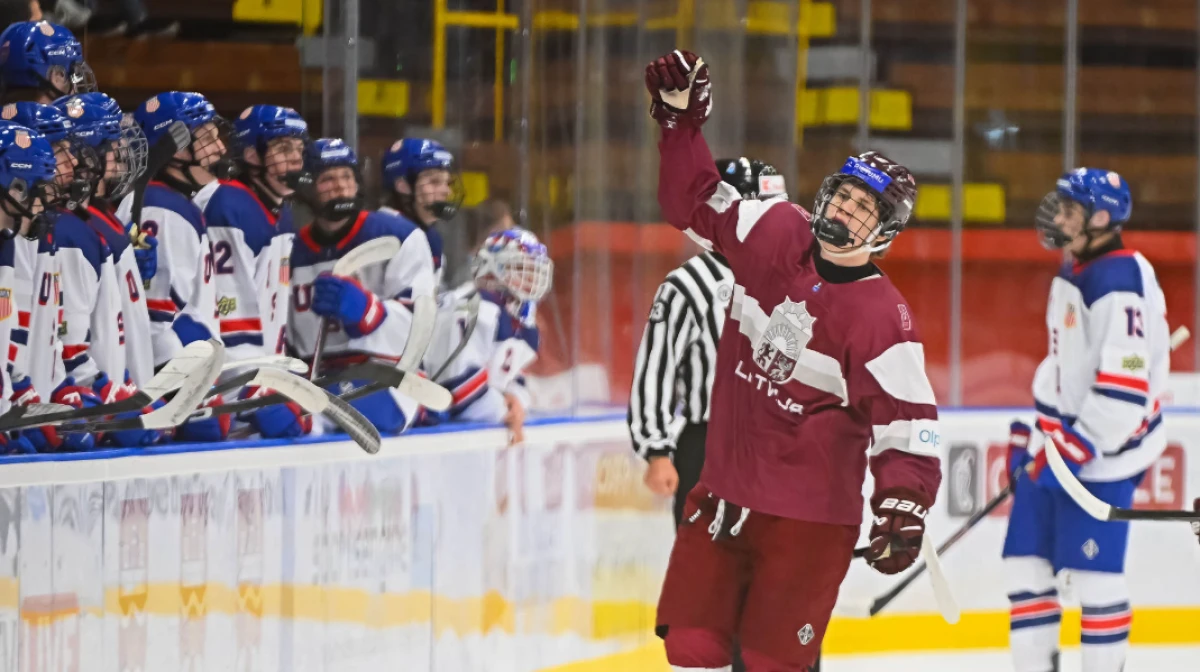 The Latvia U18 National Team Defeated the USA and Advanced to the World Championship Semifinals