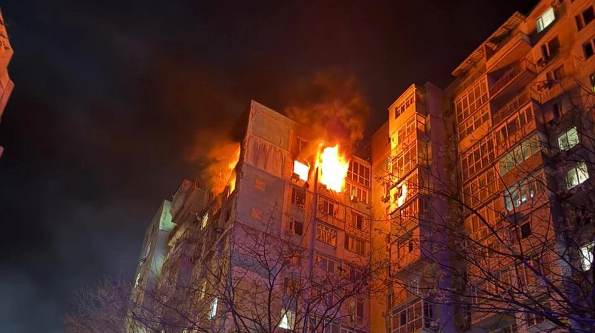 Russian strike drones attacked Odessa: high-rise buildings are on fire in the city