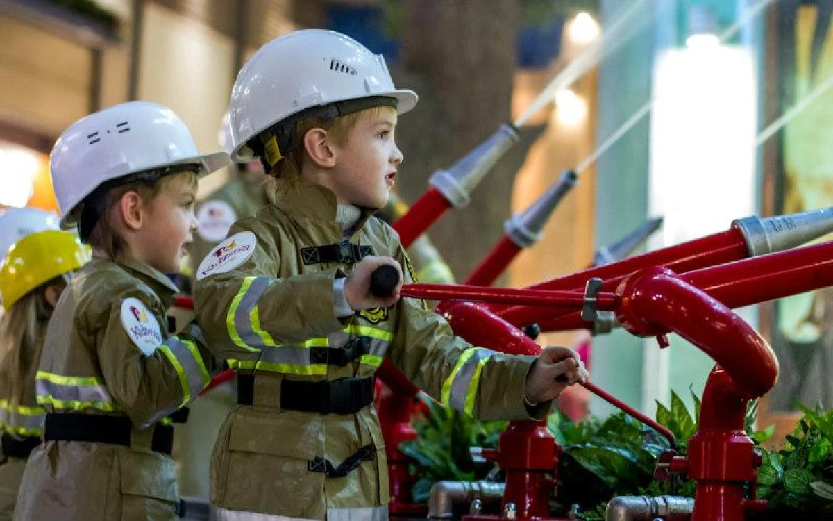 Firefighters entertain and offer free helmet fittings. Holiday details