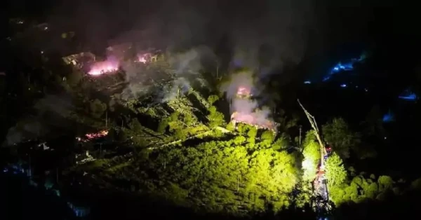 After a powerful explosion in China, people were evacuated within a three-kilometer radius