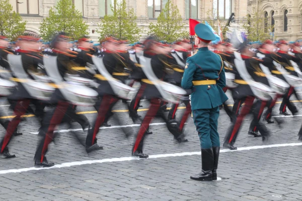 Парад на Красной площади в Москве.