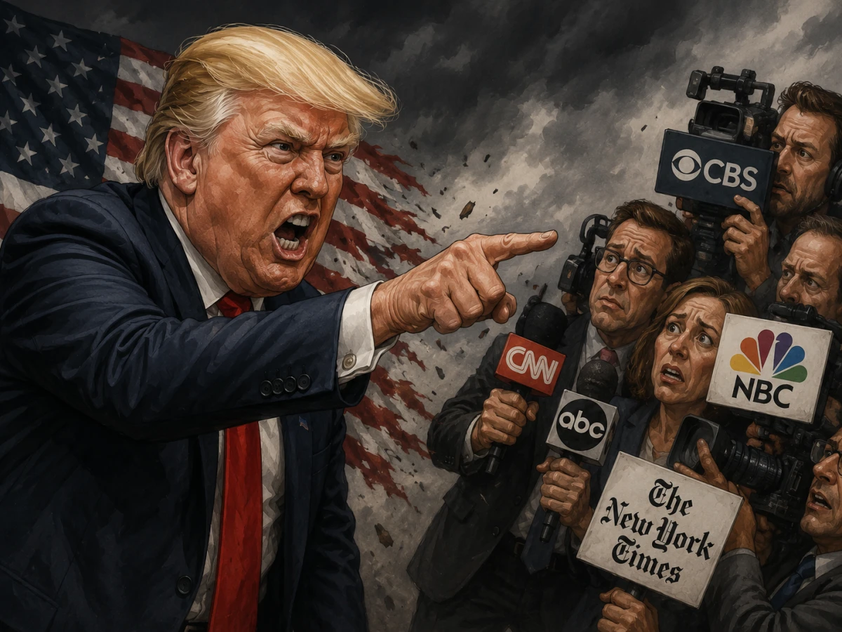 Trump Accuses Media of Treason Over Iran Reports