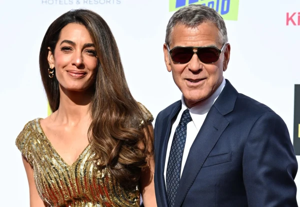 Amal Clooney Shone in a 'Golden' Dress at King Charles III's Reception