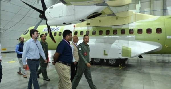 India assembles first domestically produced C-295 military transport aircraft