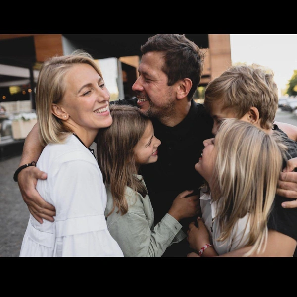 Andrey Merzlikin and Anna Osokina with children