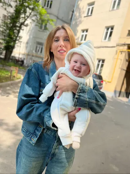 Svetlana Bondarchuk with her son